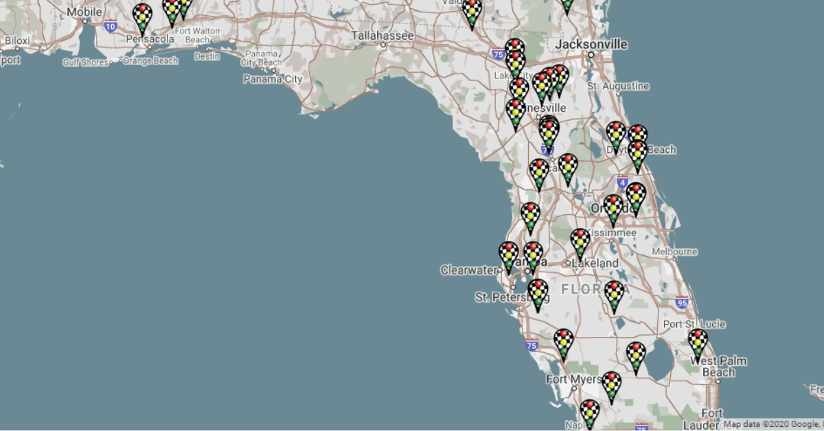 Florida Race Track Directory Of Dirt Tracks Ovals And Drag Strips TrackMap Florida Min 